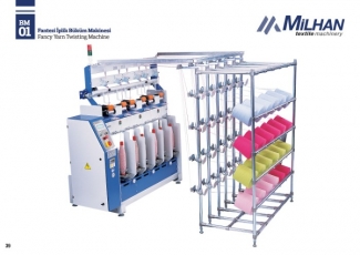 E4-BM-01 : 1 x Milhan Makina Twisting / Fancy Yarn Twisting Machine for 5 input yarns, (New)